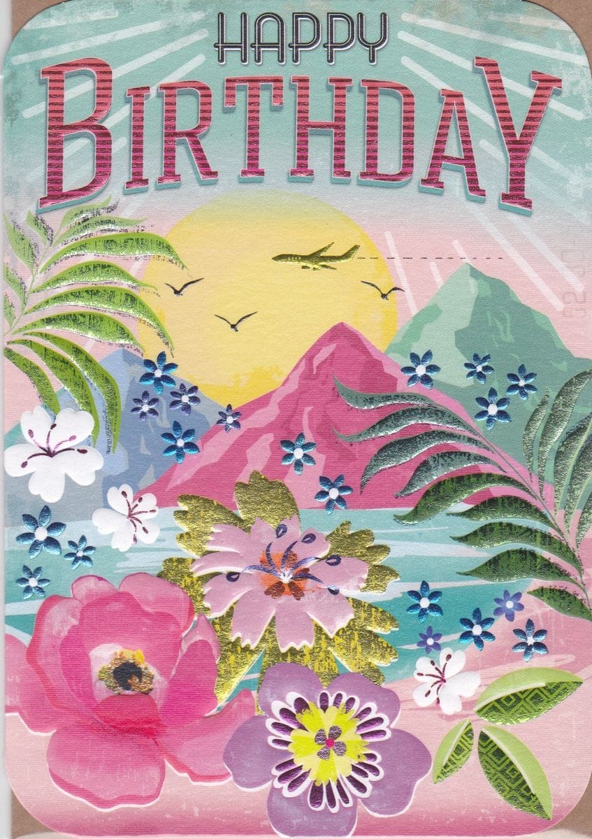 Island-Themed Birthday Greeting