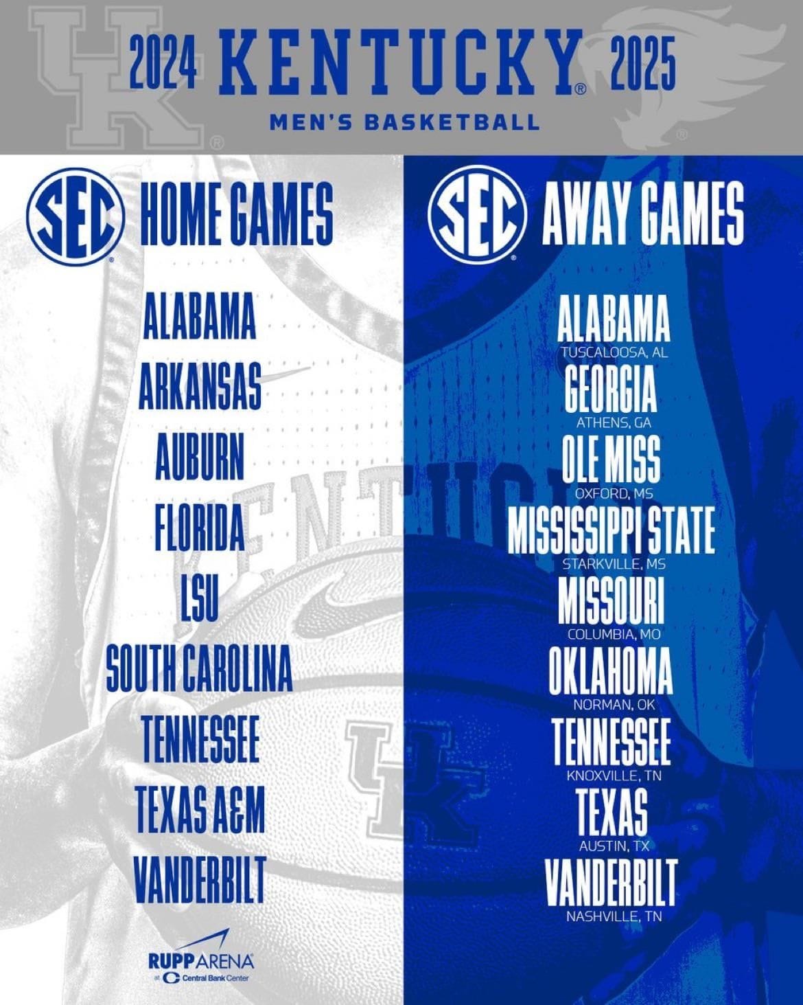 Kentucky Mens Basketball SEC Games