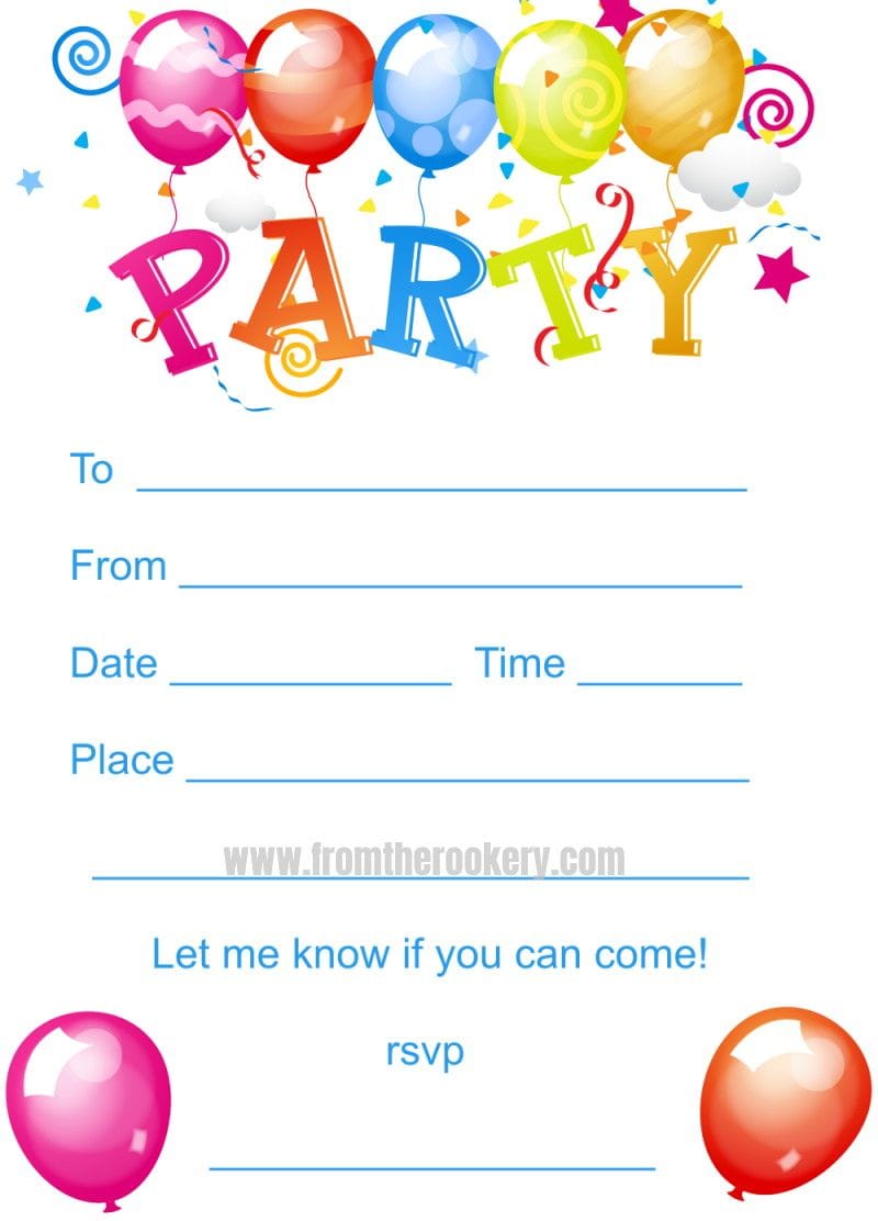 Kids Birthday Party Invitations