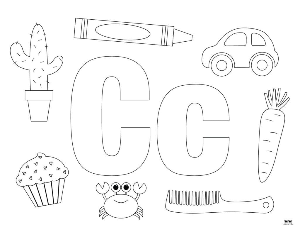 Letter C Coloring Page Template