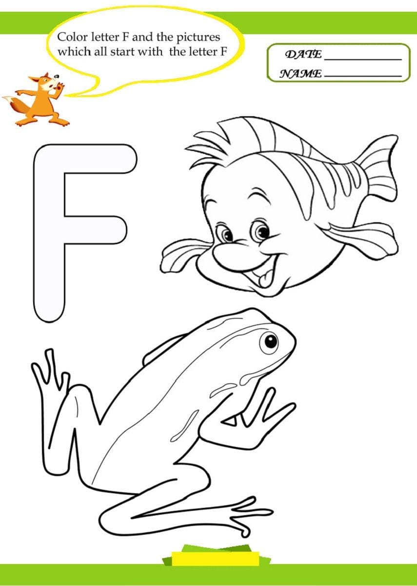 Free Letter F Worksheets For Preschool