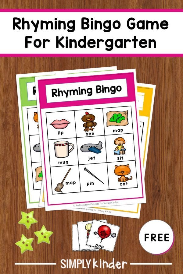 Letter O rhyming bingo