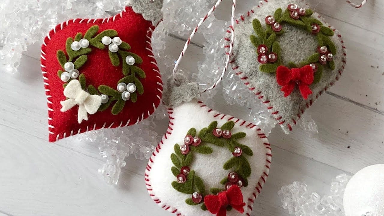 How to Print and Make Your Own Felt Christmas Ornaments