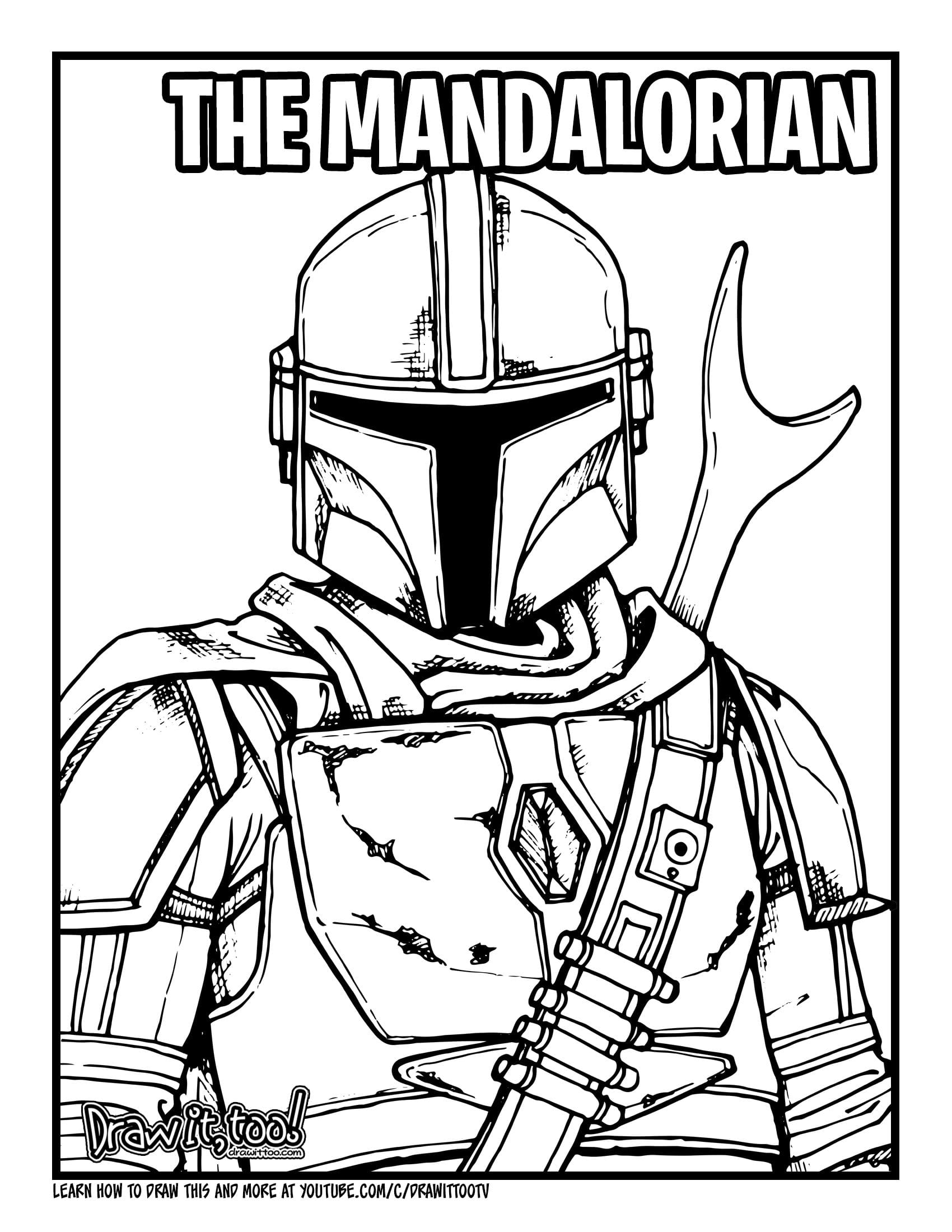 Mandalorian Coloring Pages To Print: 10 Free Options