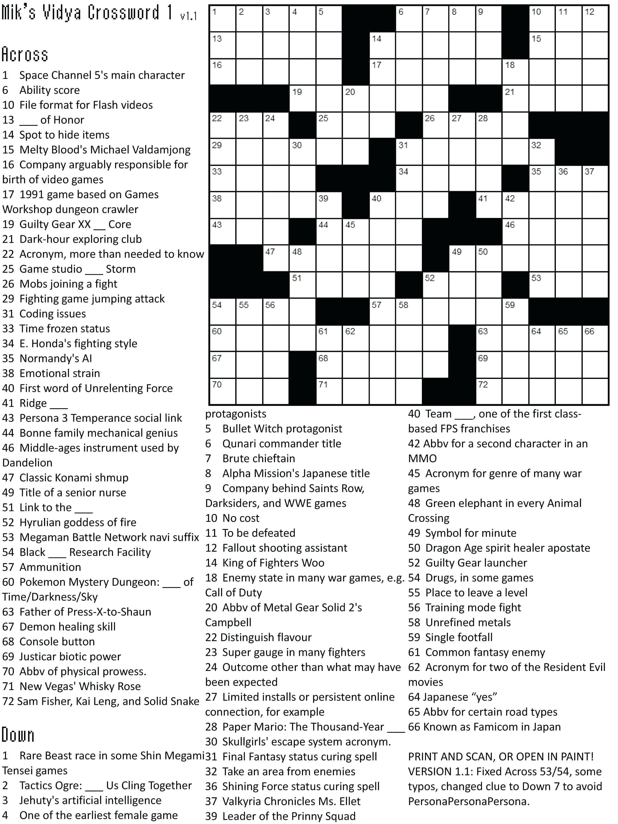 Mature Theme Crossword