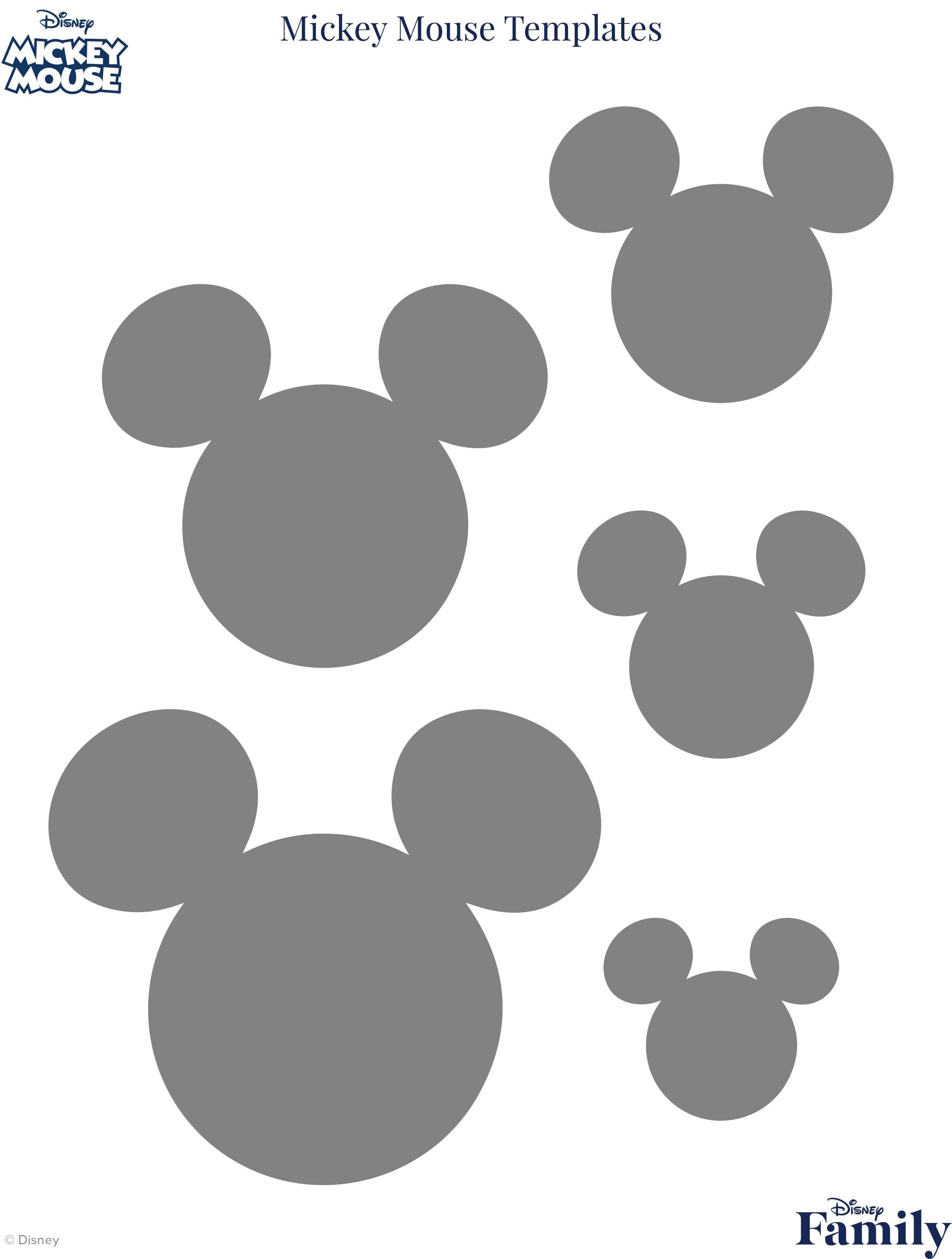 Mickey Mouse Head Template