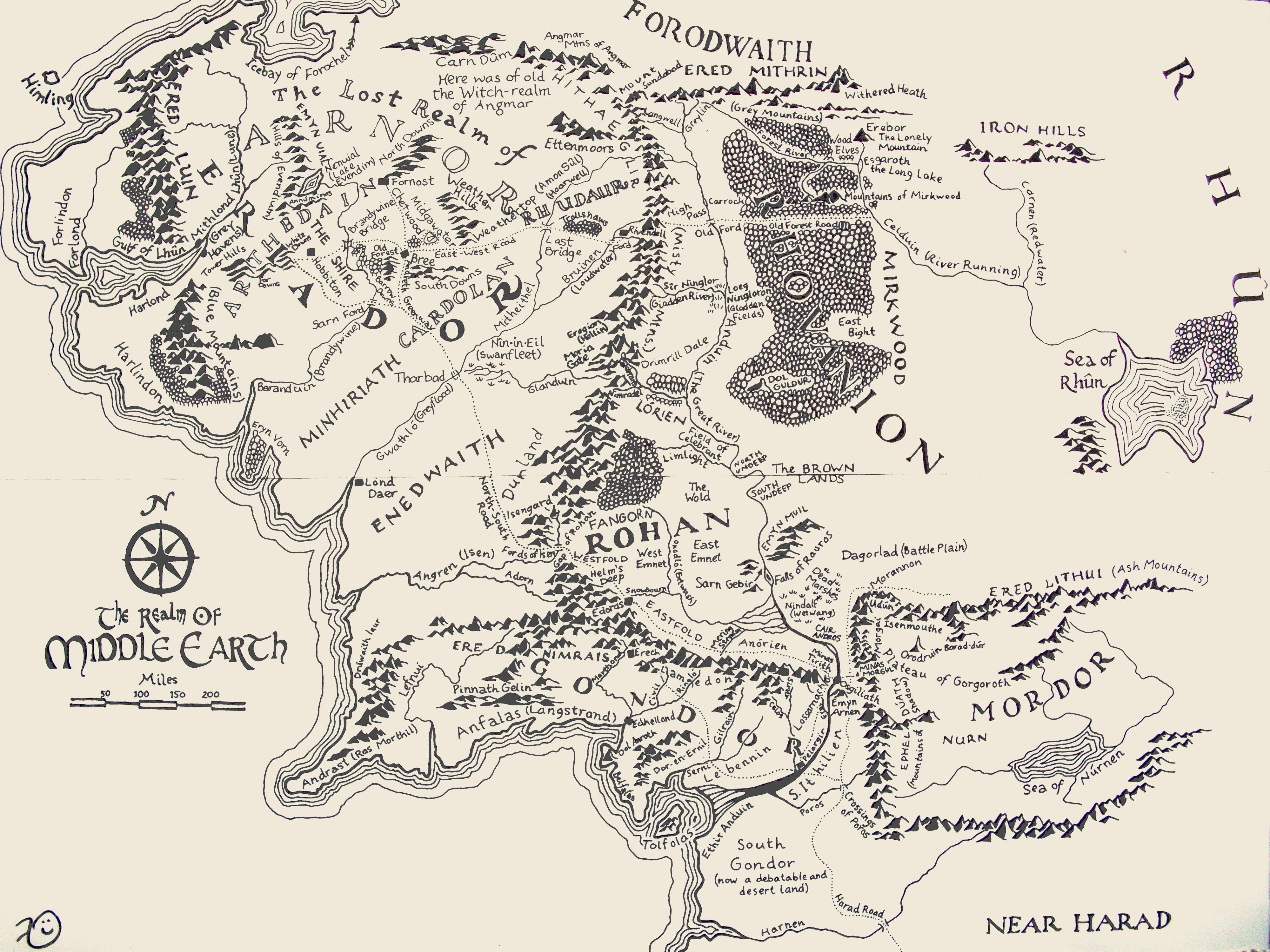 Middle Earth Map Printable: Explore Tolkiens Realm