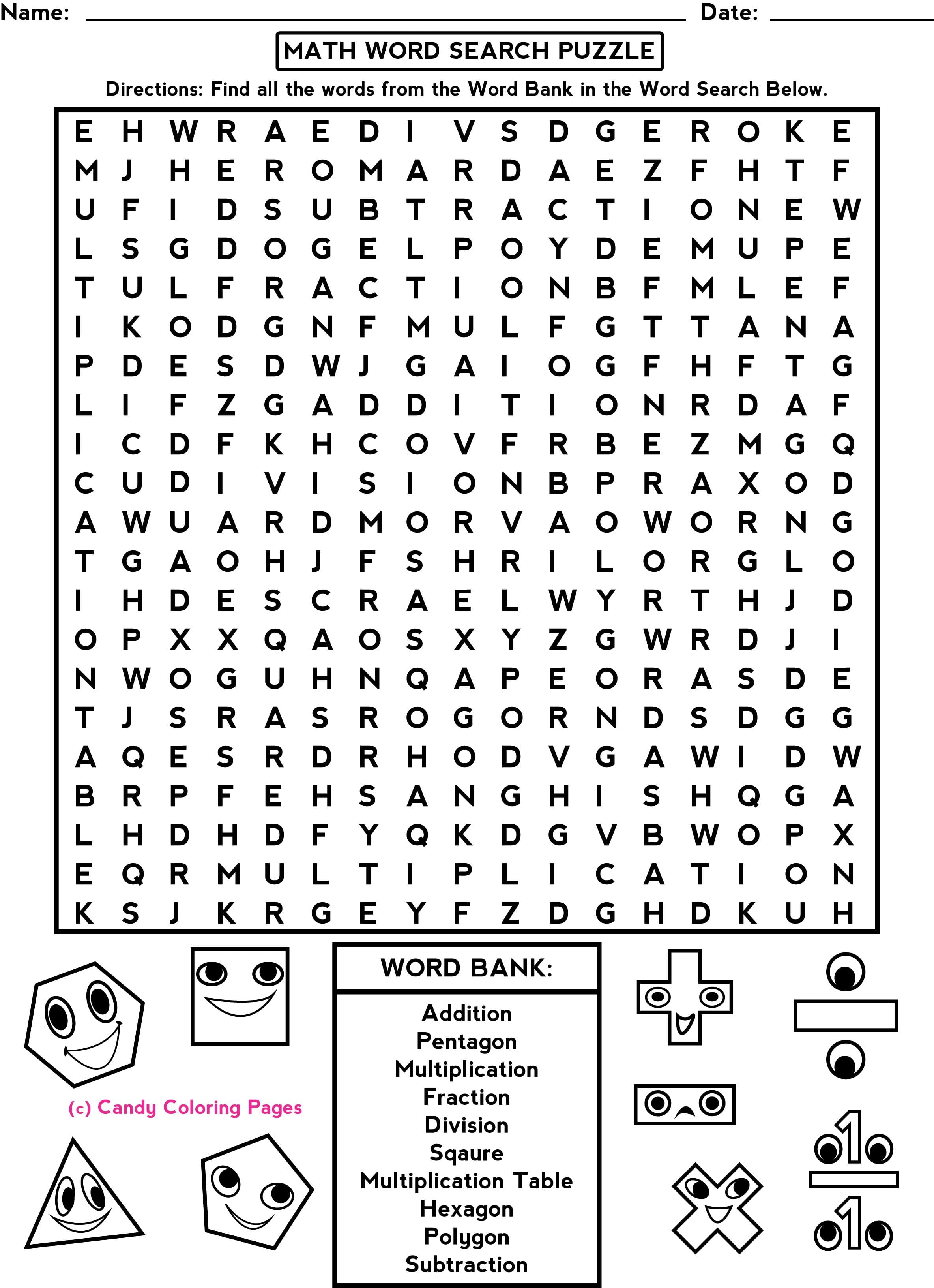 Middle School Word Search Puzzles Free Printable Fun