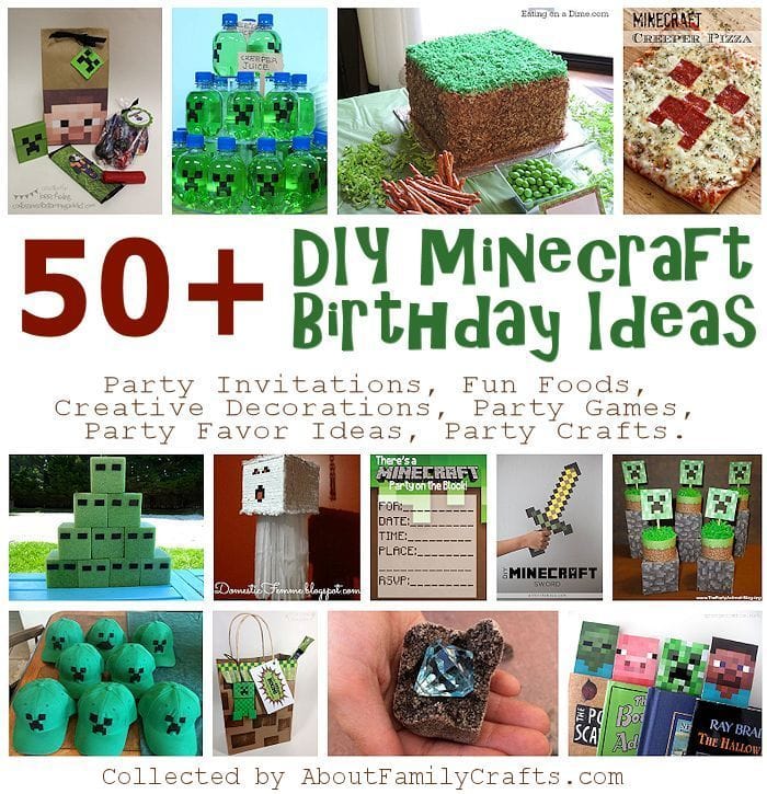 DIY Minecraft Party Decorations