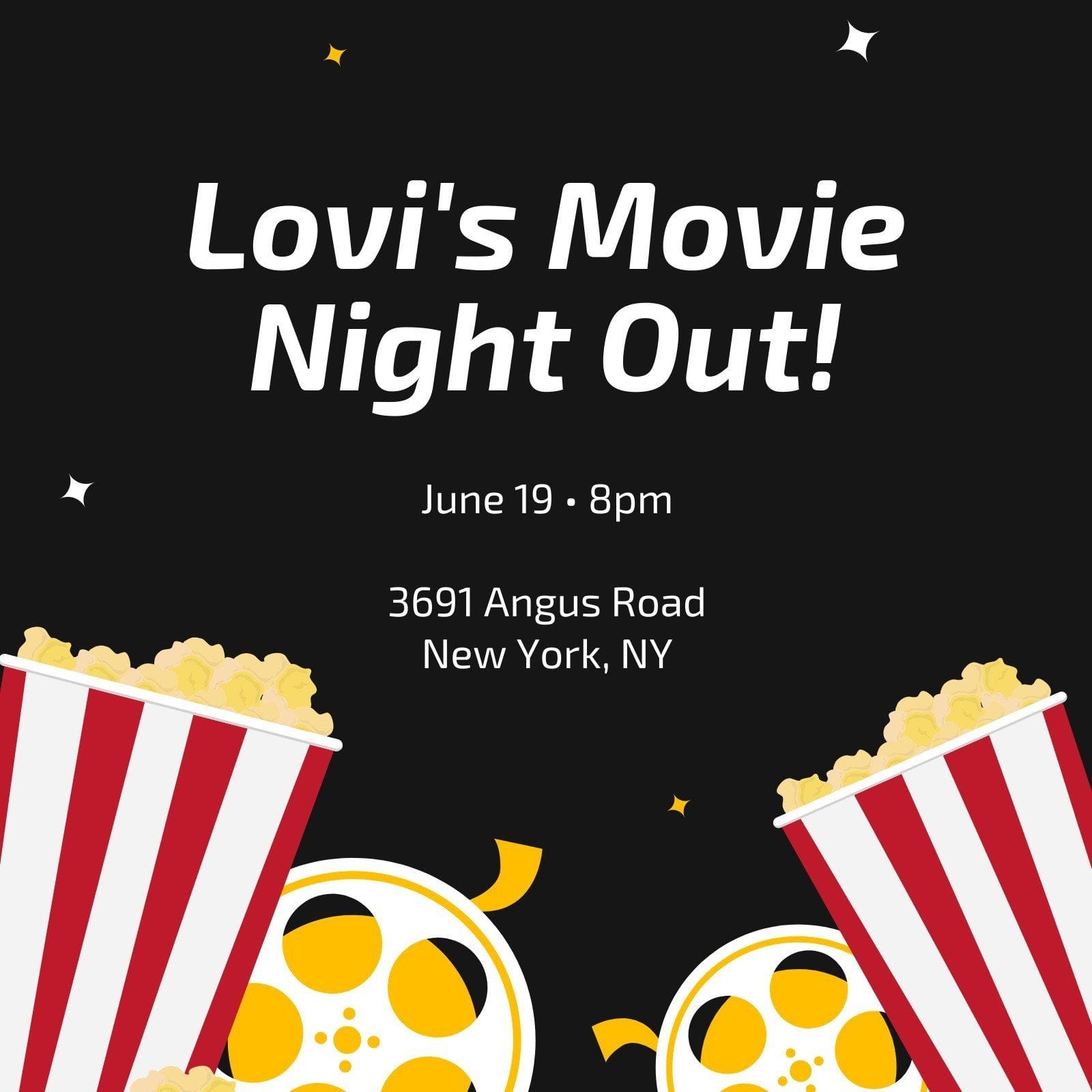 Movie Night Invitation