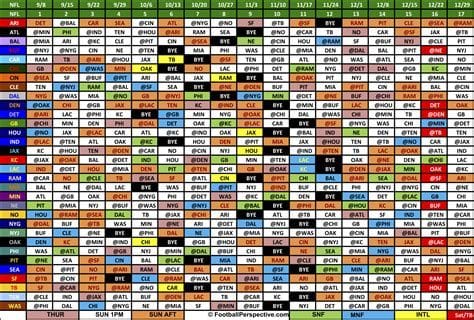 Broncos Printable Schedule