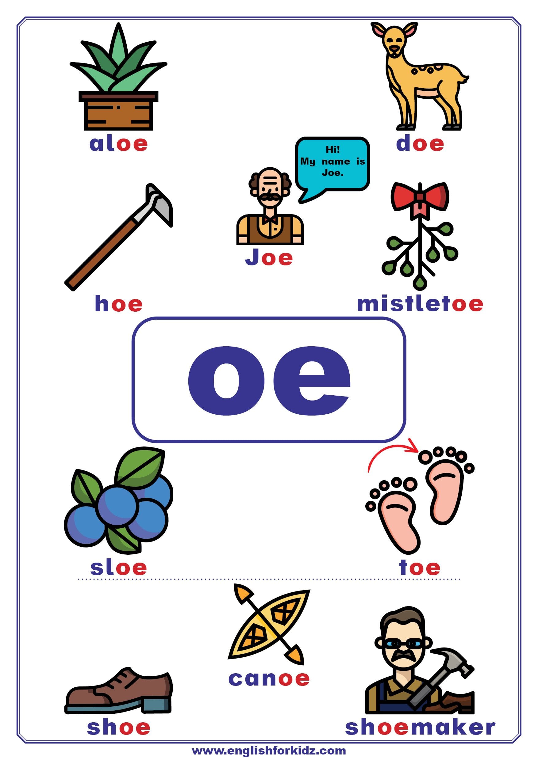 Free Printable OE Worksheets for Kids