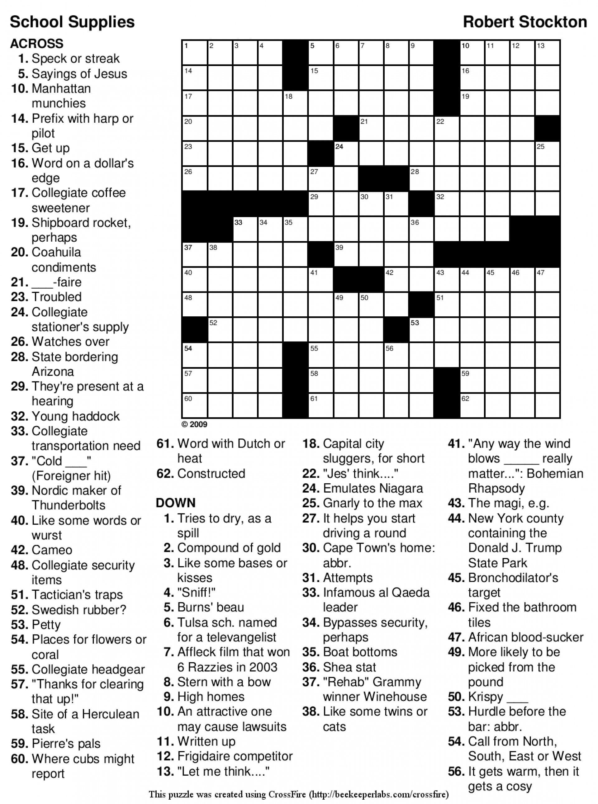 Offensive Crossword Puzzles to Print