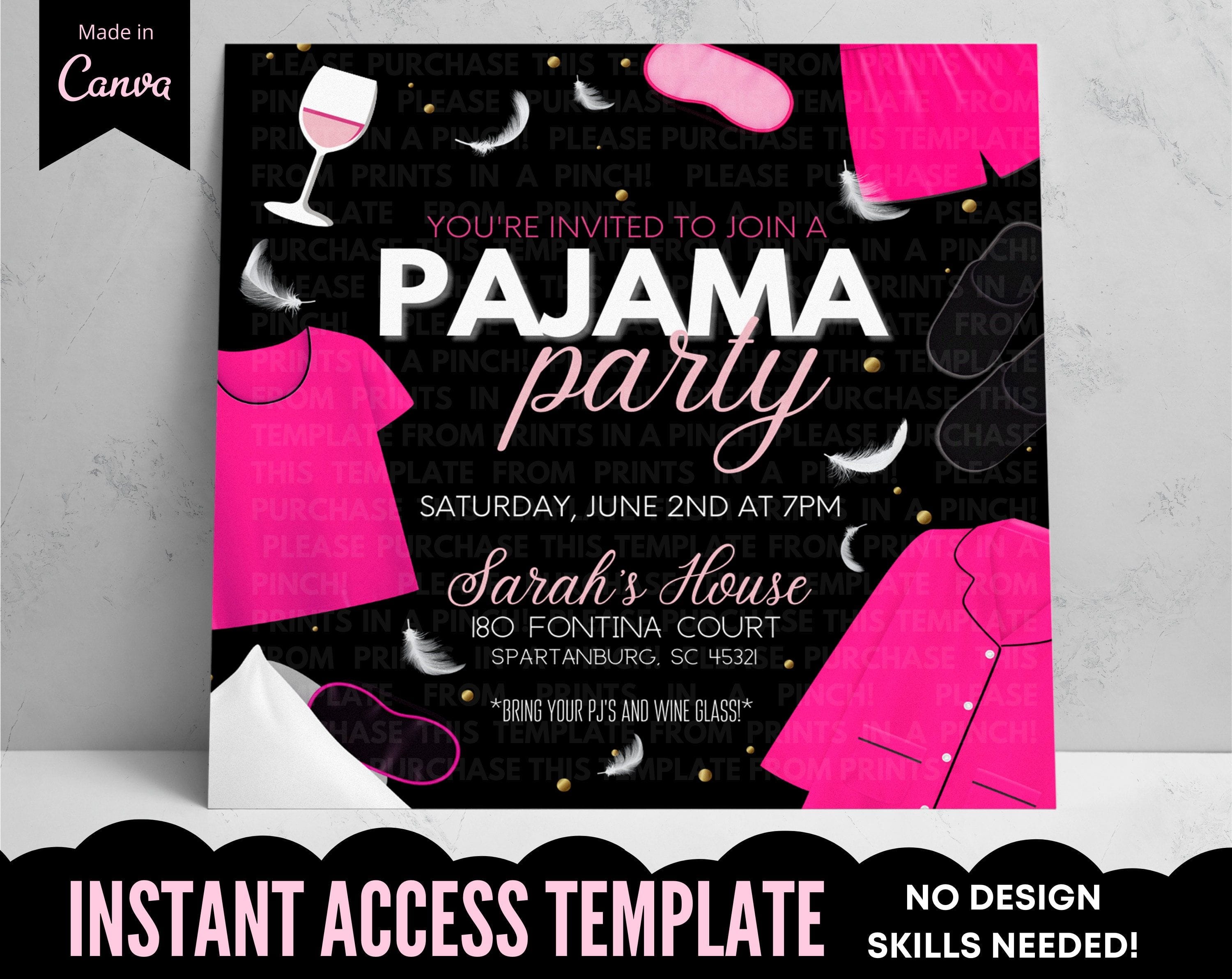 Pajama Party Invitation