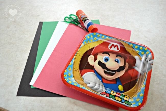 Paper Plate Mario Hat