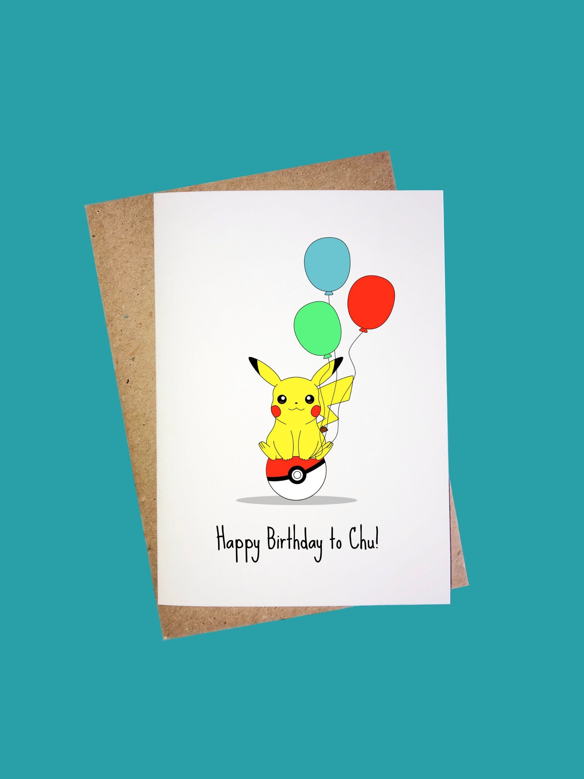 Pikachu Birthday Card