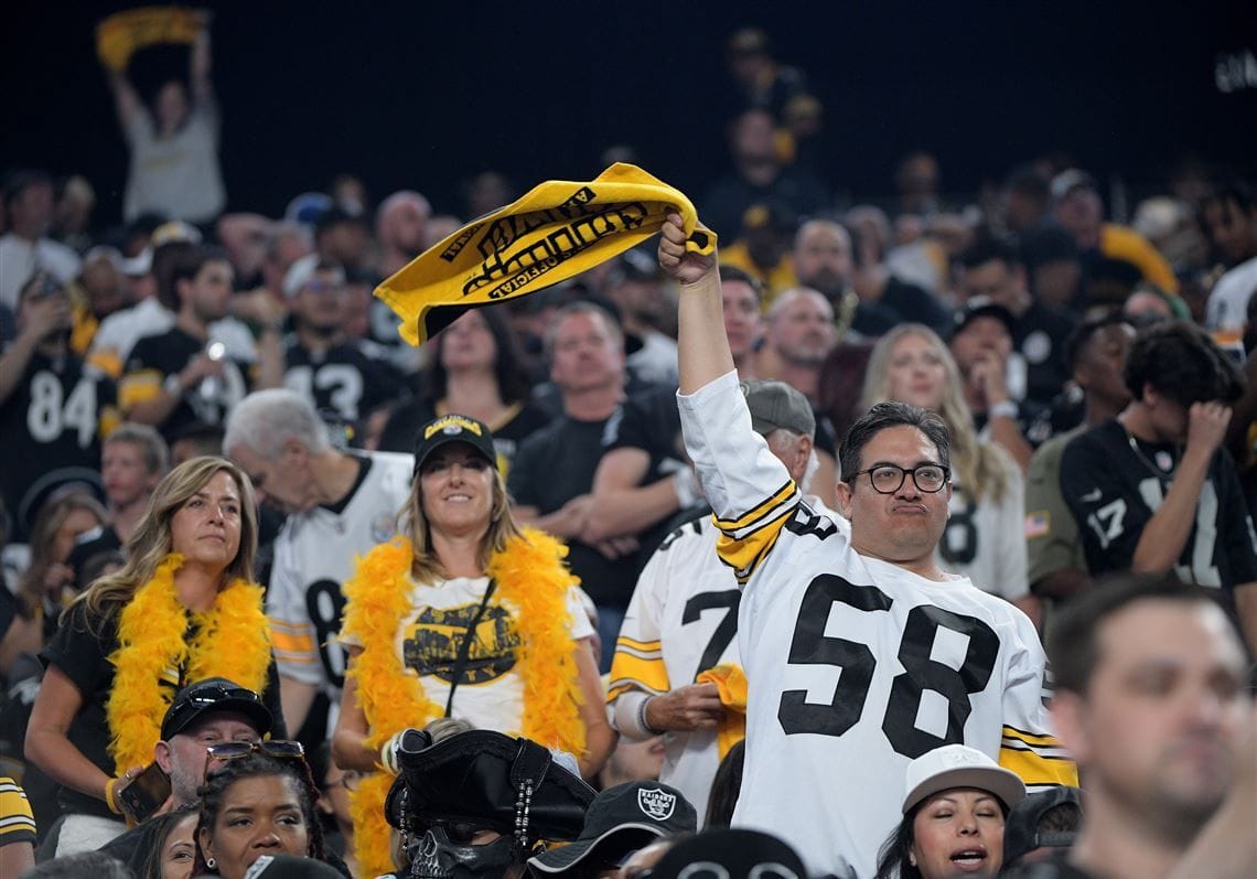 Pittsburgh Steelers fans cheering at a game