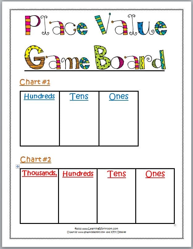 Making place value fun with games and activities