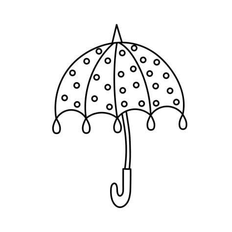 Polka Dot Umbrella Template