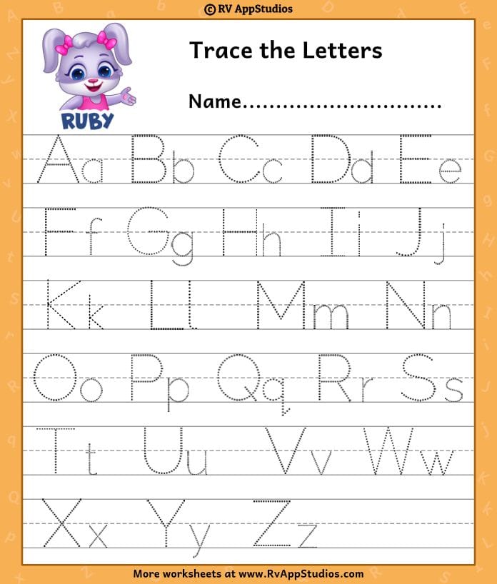 Printable Alphabet Tracing Sheets