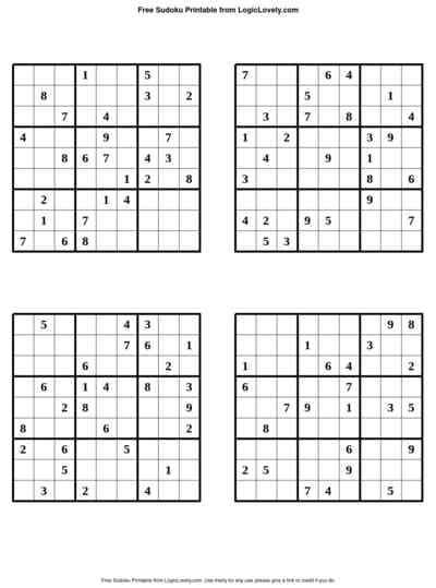 Features of Printable Sudoku PDFs