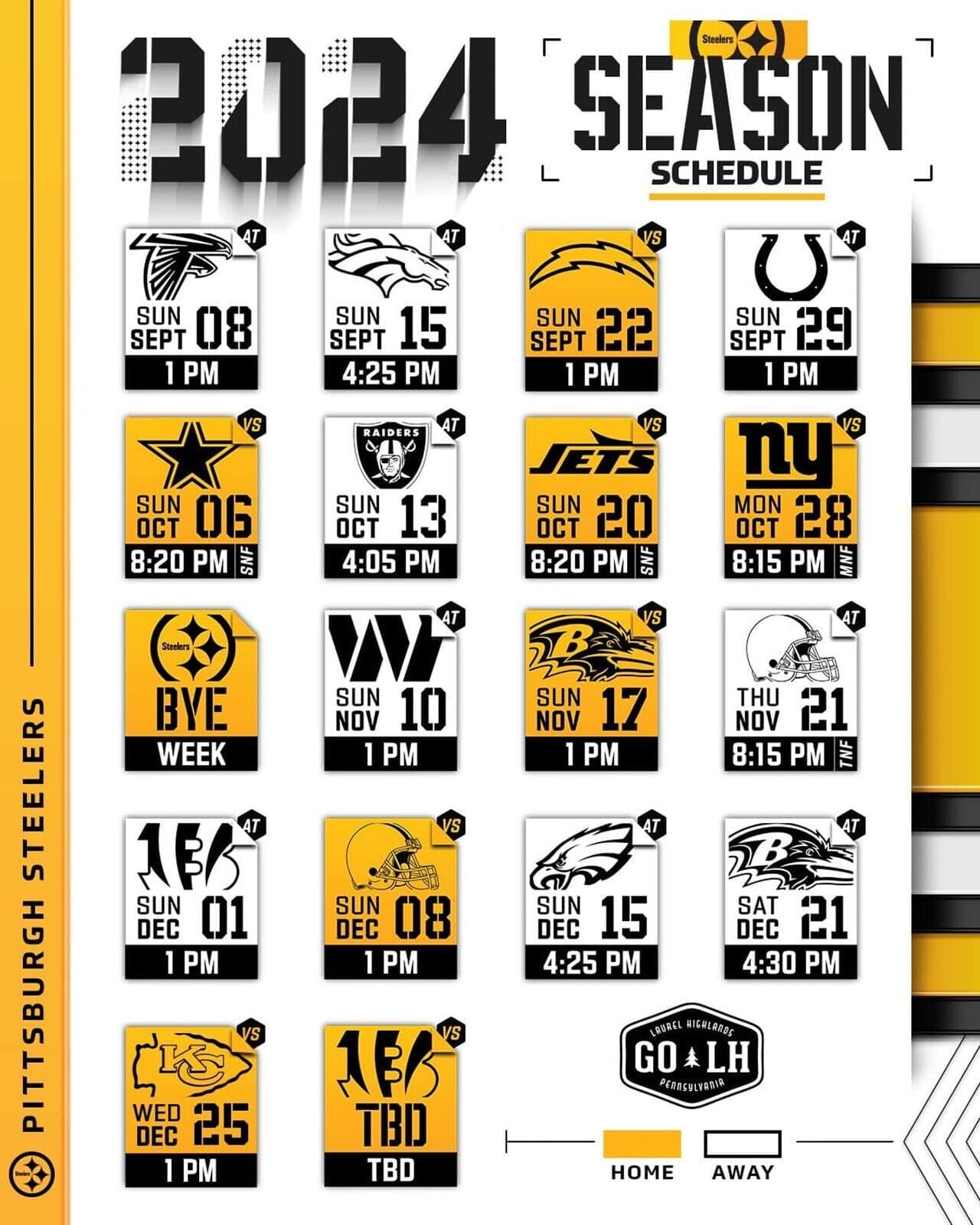 Printing Steelers Schedule