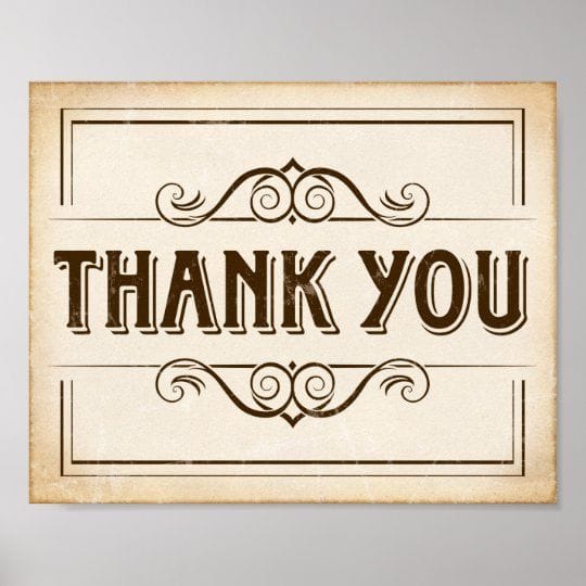 Printing and Displaying Your Thank You Sign