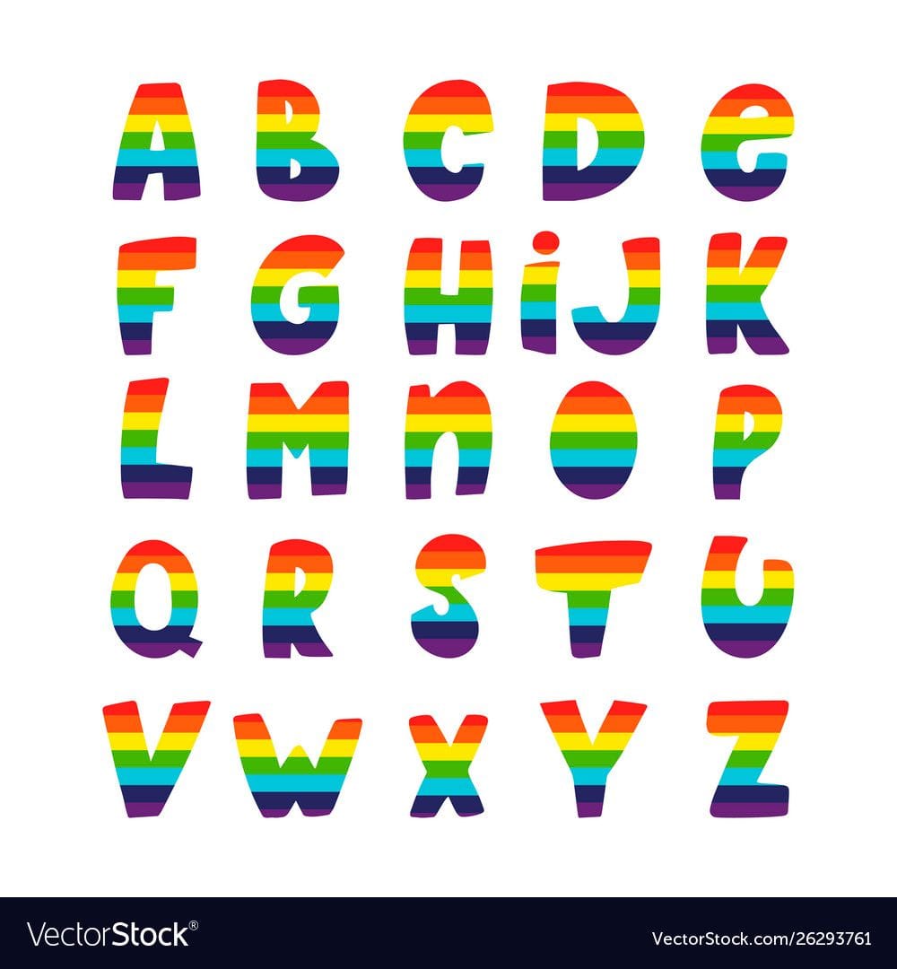 Rainbow alphabet