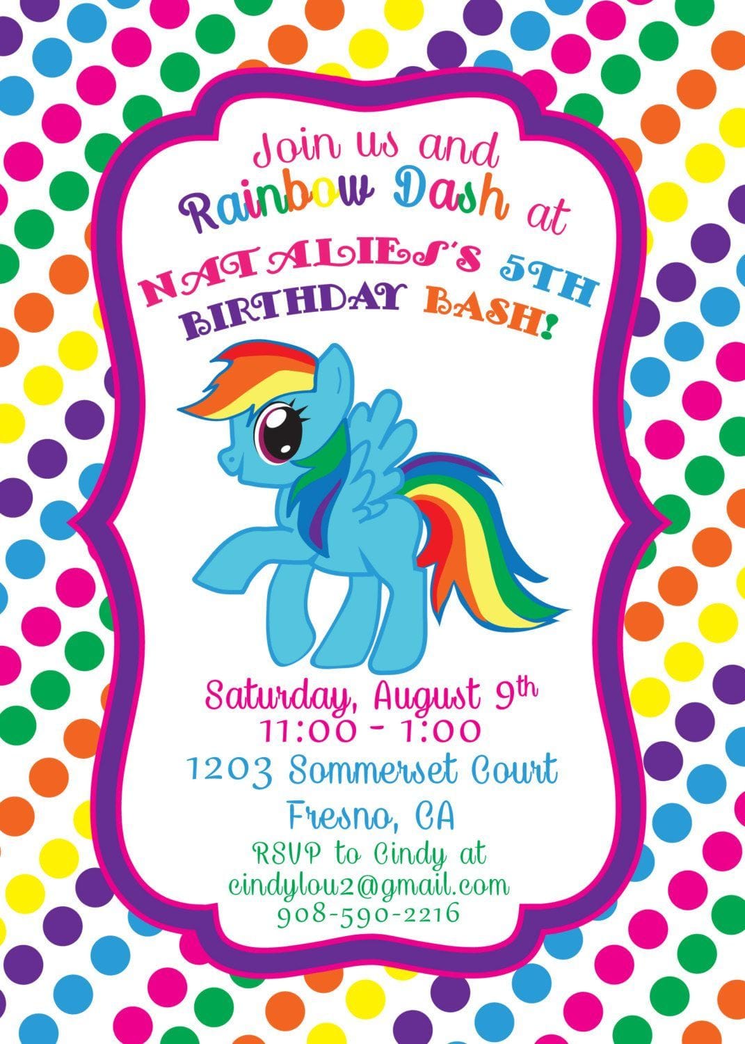 Rainbow Dash Invitation