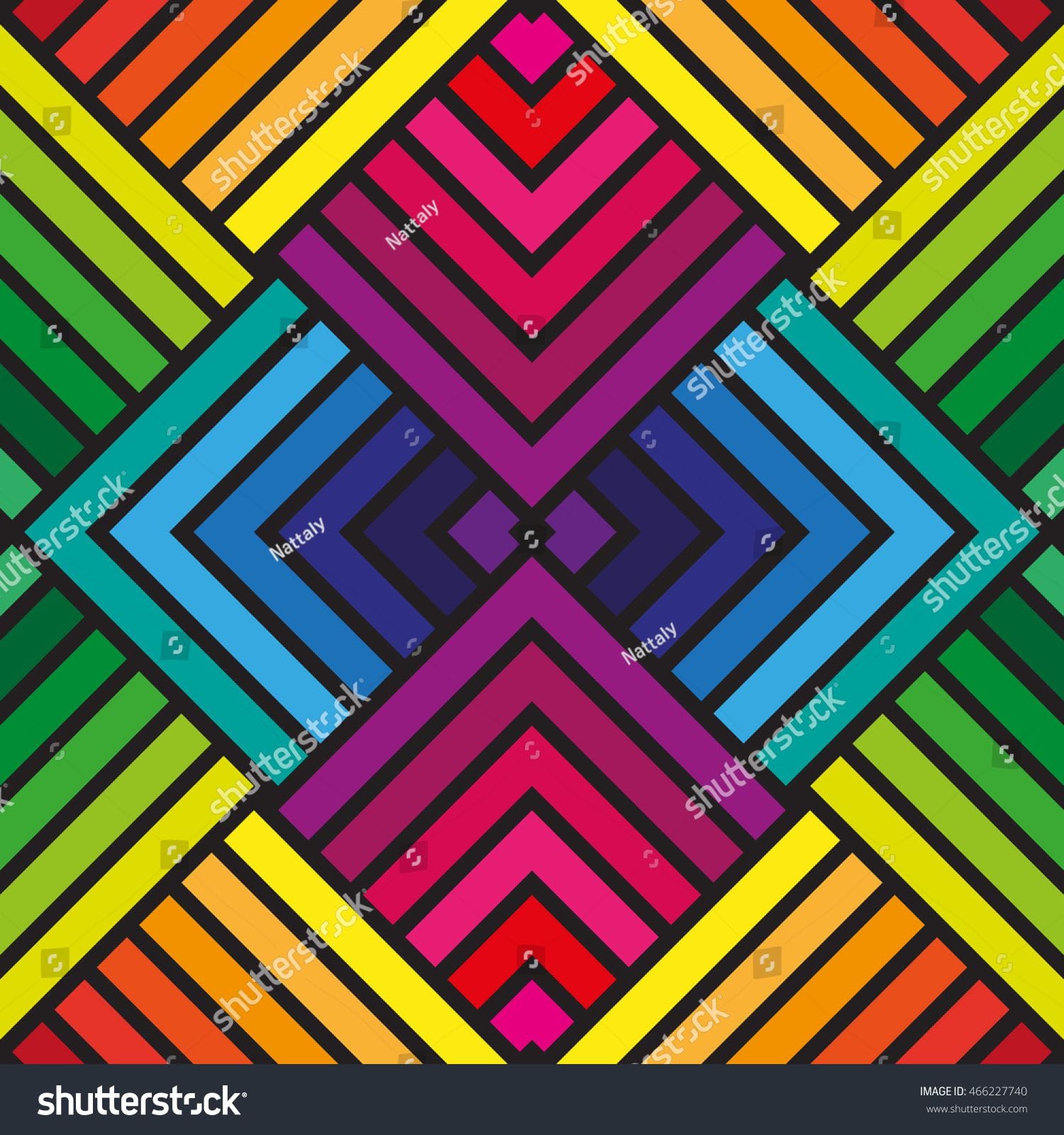 Rainbow geometric pattern