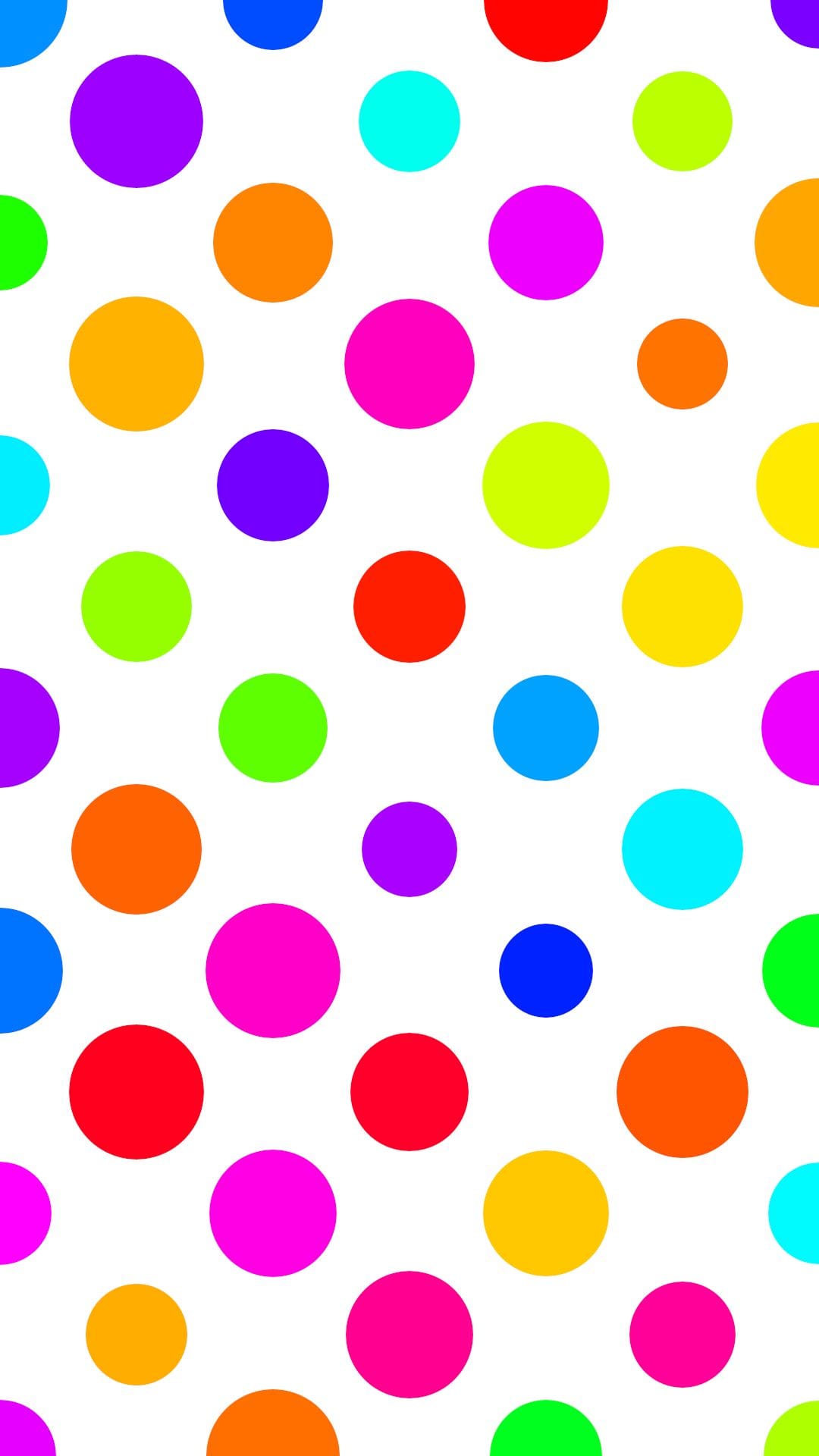 Rainbow polka dots