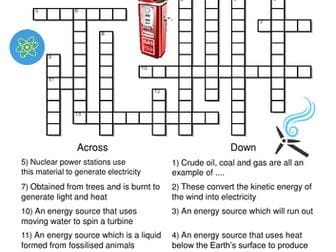 Renewable Energy Crossword Puzzle