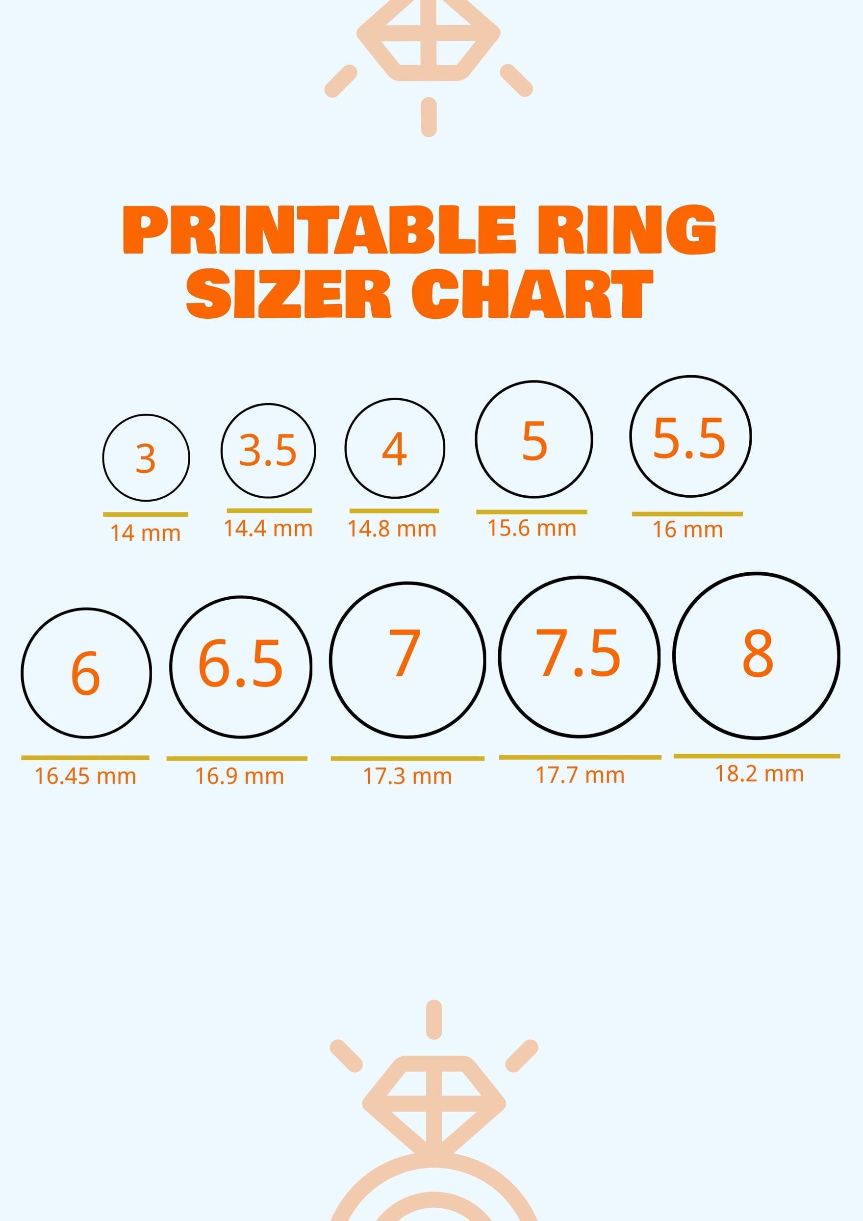 Free Ring Size Chart