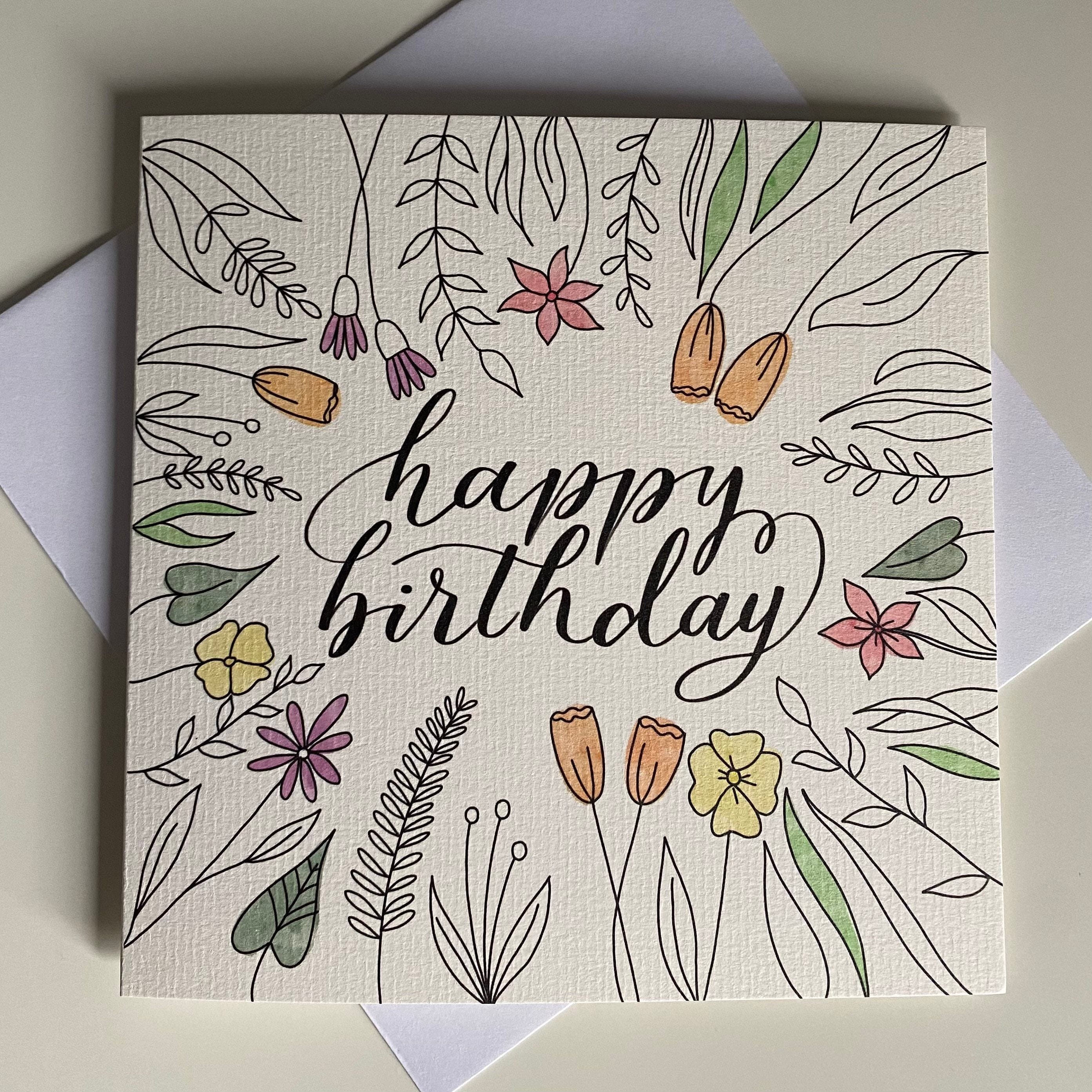 Romantic Floral Birthday Card