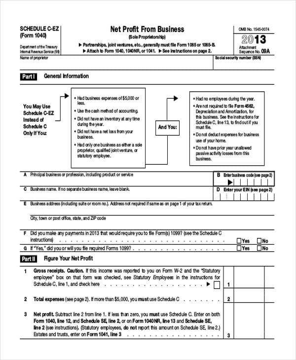 What You'll Need to Complete the Schedule C Form