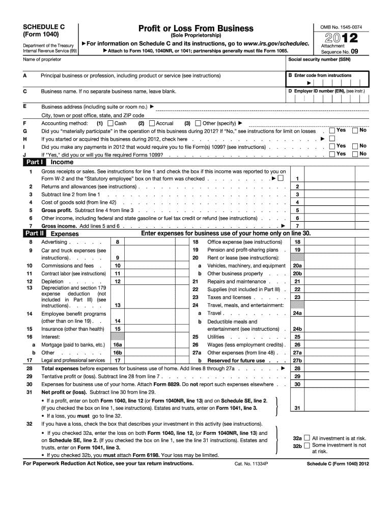 Understanding the Schedule C Form