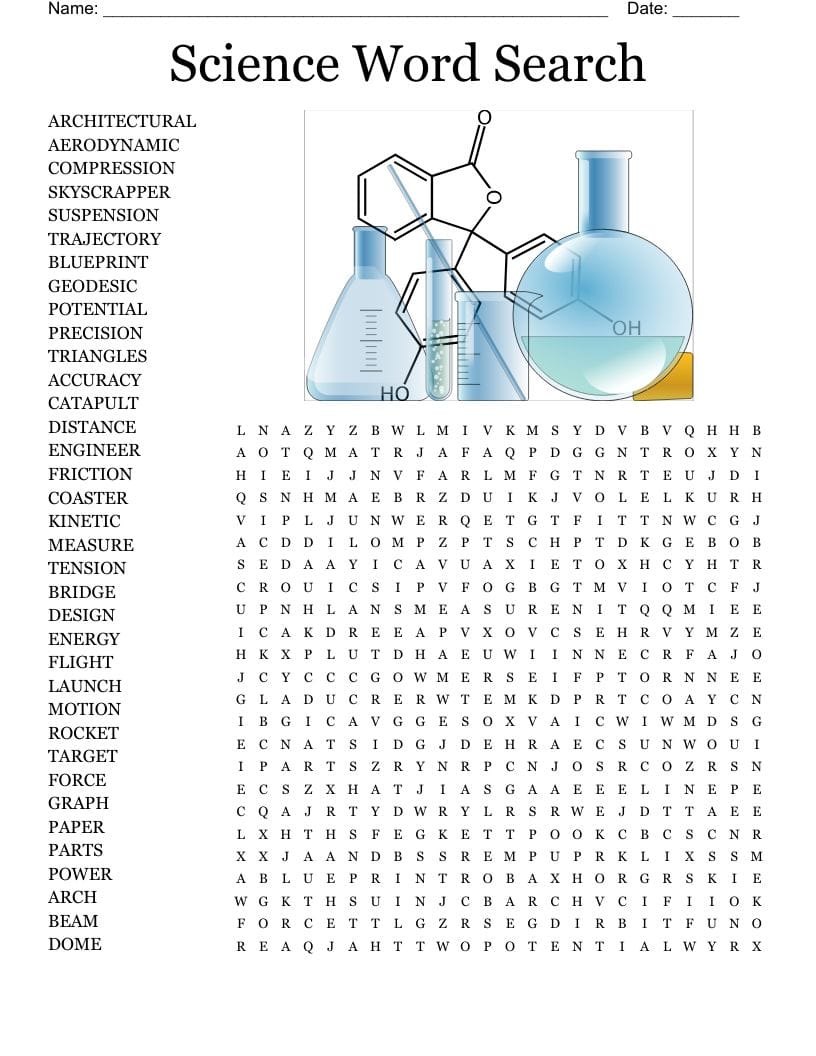 Science Word Search: Human Body