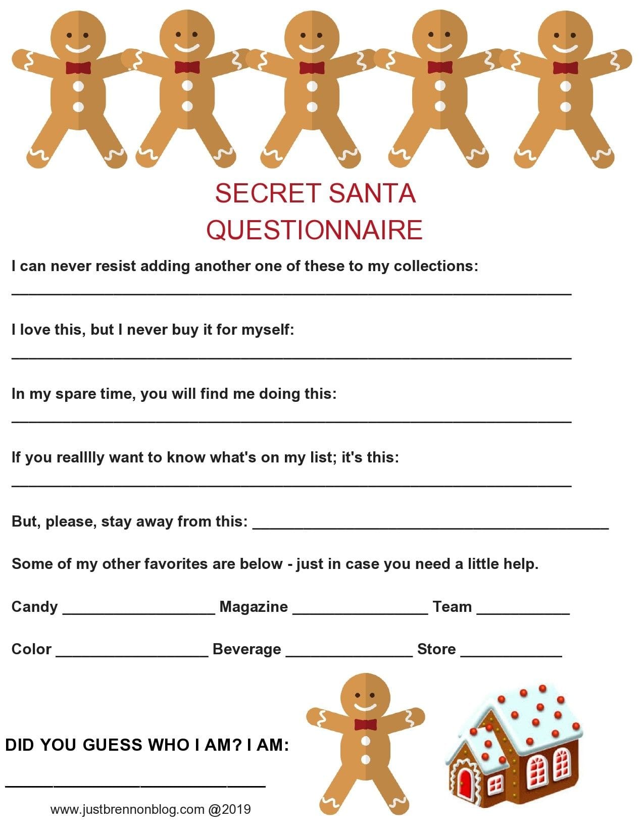 Secret Santa Notes Free Printable Templates