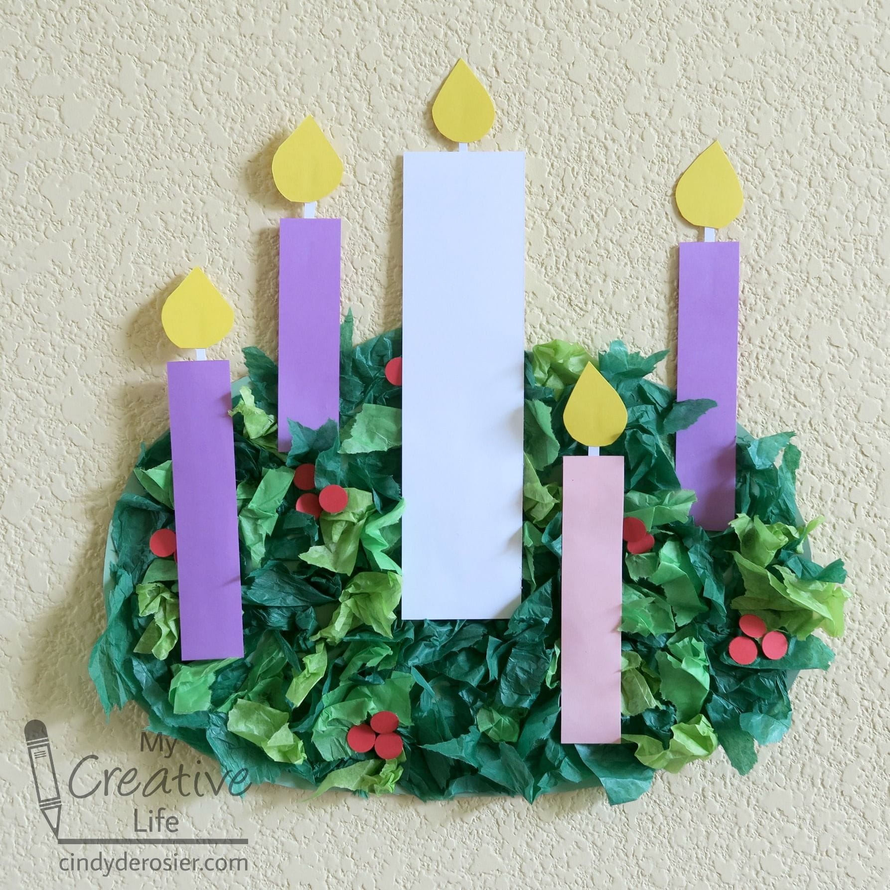 Simple Advent Wreath Template