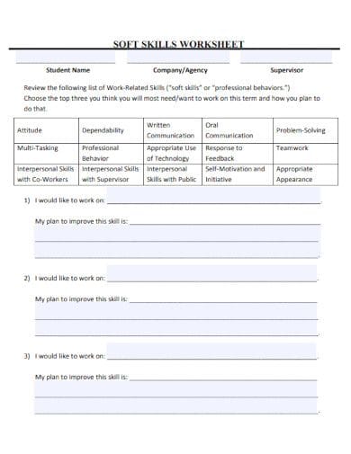 Soft Skills Worksheet