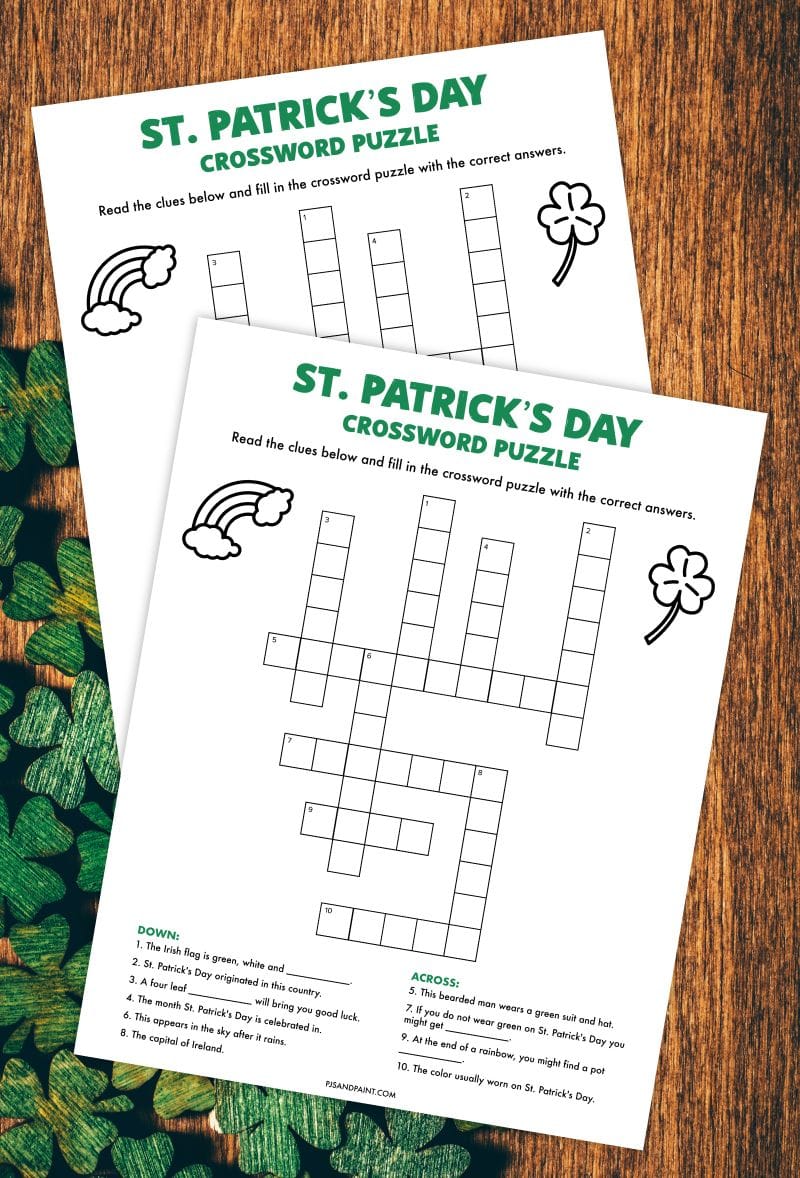 St. Patrick's Day Crossword Puzzle