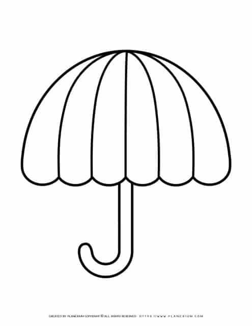 Striped Umbrella Template