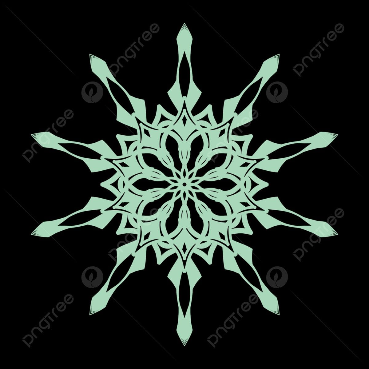 Symmetrical Snowflake Pattern