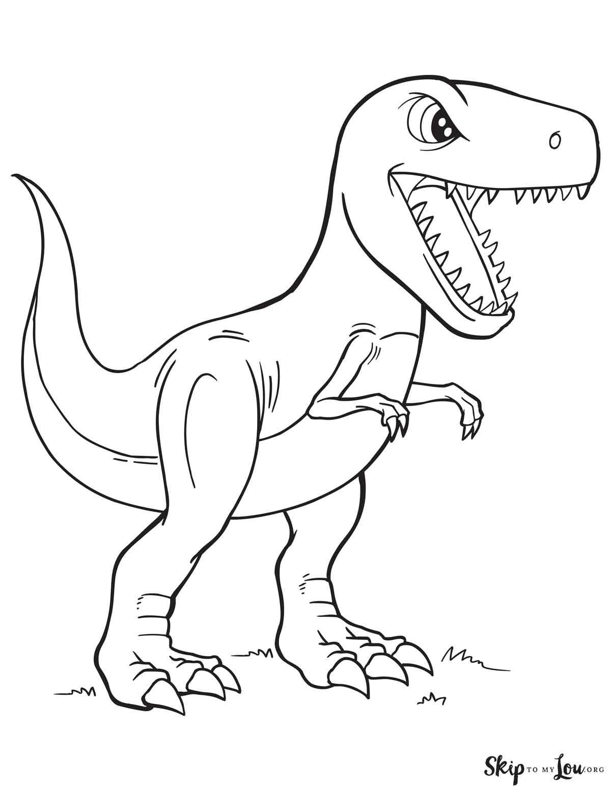 A T Rex coloring template