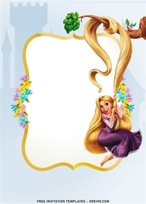 Tangled Birthday Party Invitation Template 7