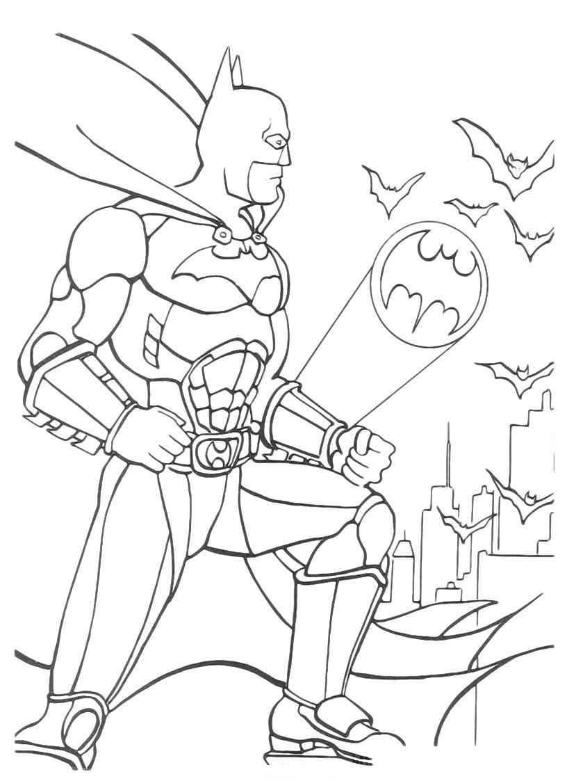 Explore the world of Batman through coloring