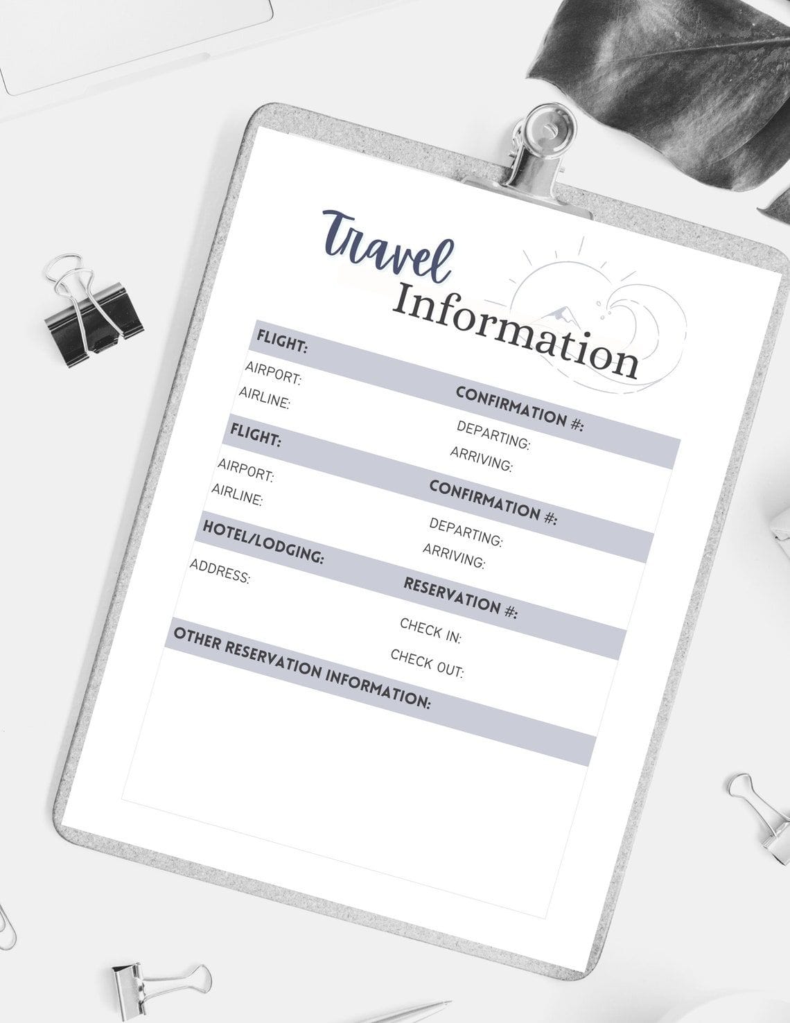 Travel Information Sheet