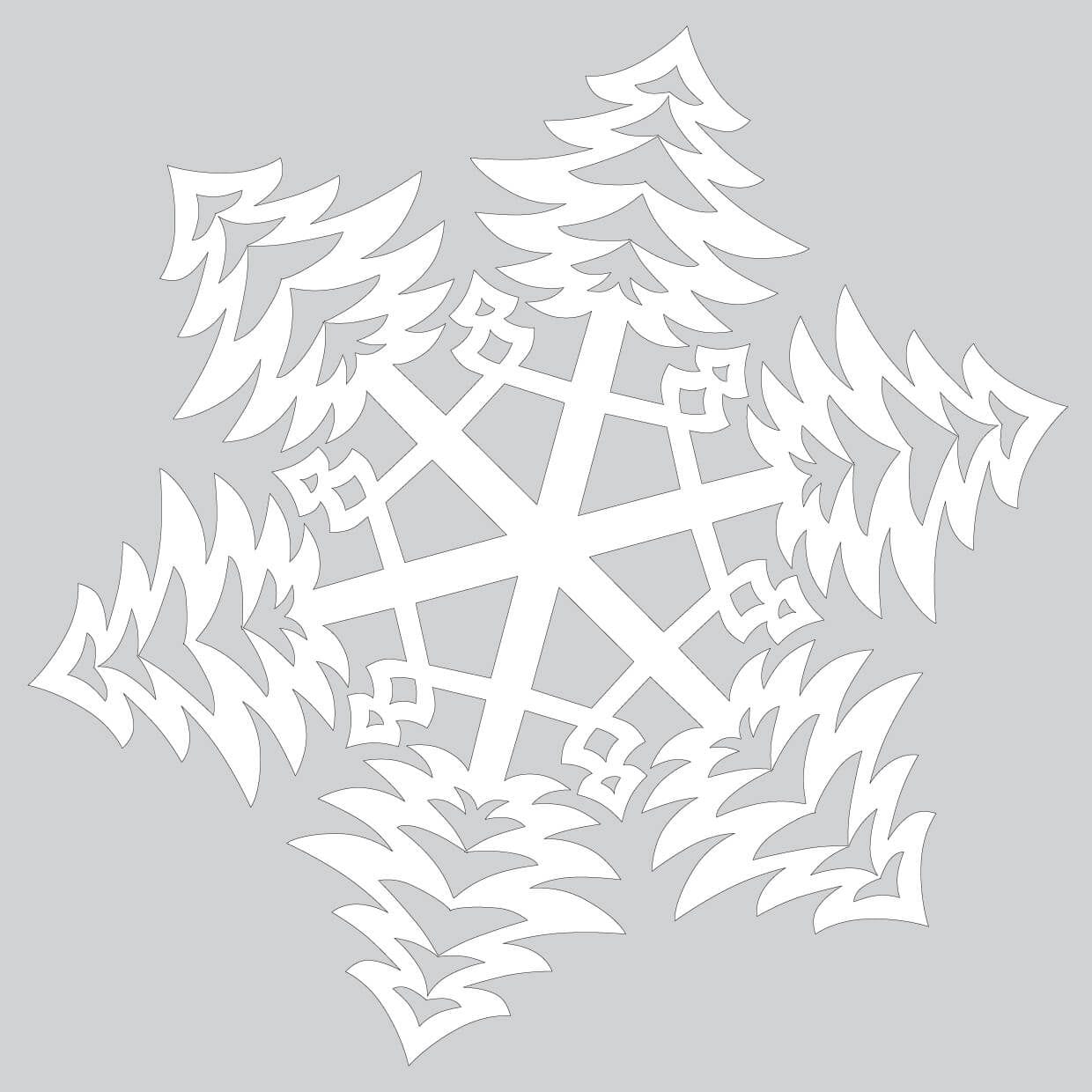 Tree-Shaped Snowflake Pattern