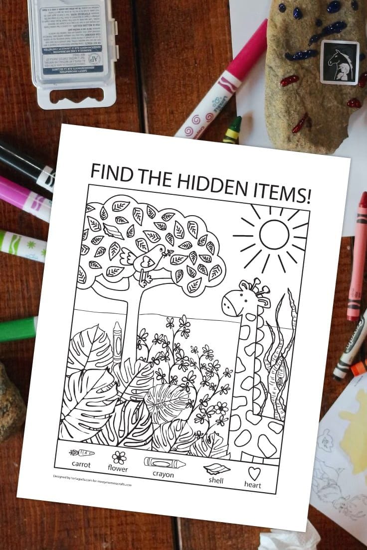 Types of Hidden Pictures Worksheets