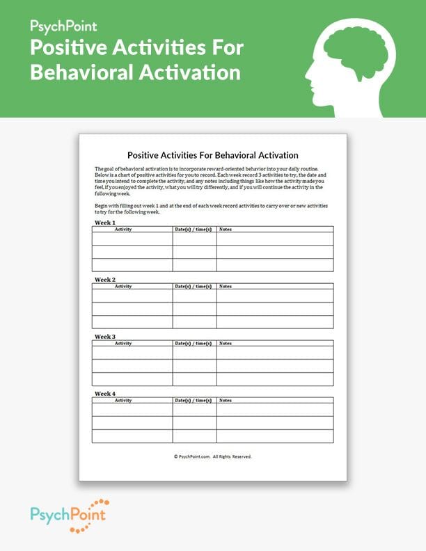 Types of Positive Behavior Worksheets